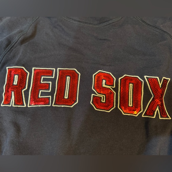 PINK Victoria's Secret Women's Boston Red Sox Sequin Crew Neck Pullover - Picture 4 of 10